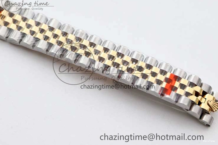 MiroTime 0105 Datejust 28mm 279179 SS YG TWF Best Edition White Diamonds Markers Dial on SS YG Jubilee Bracelet NH SunProtective 2144